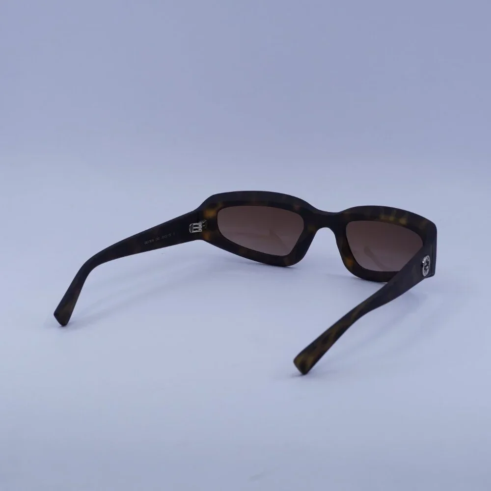 Gucci GG1787S 002 Sunglasses Dark Havana Cat Eye Frame, Brown Lenses